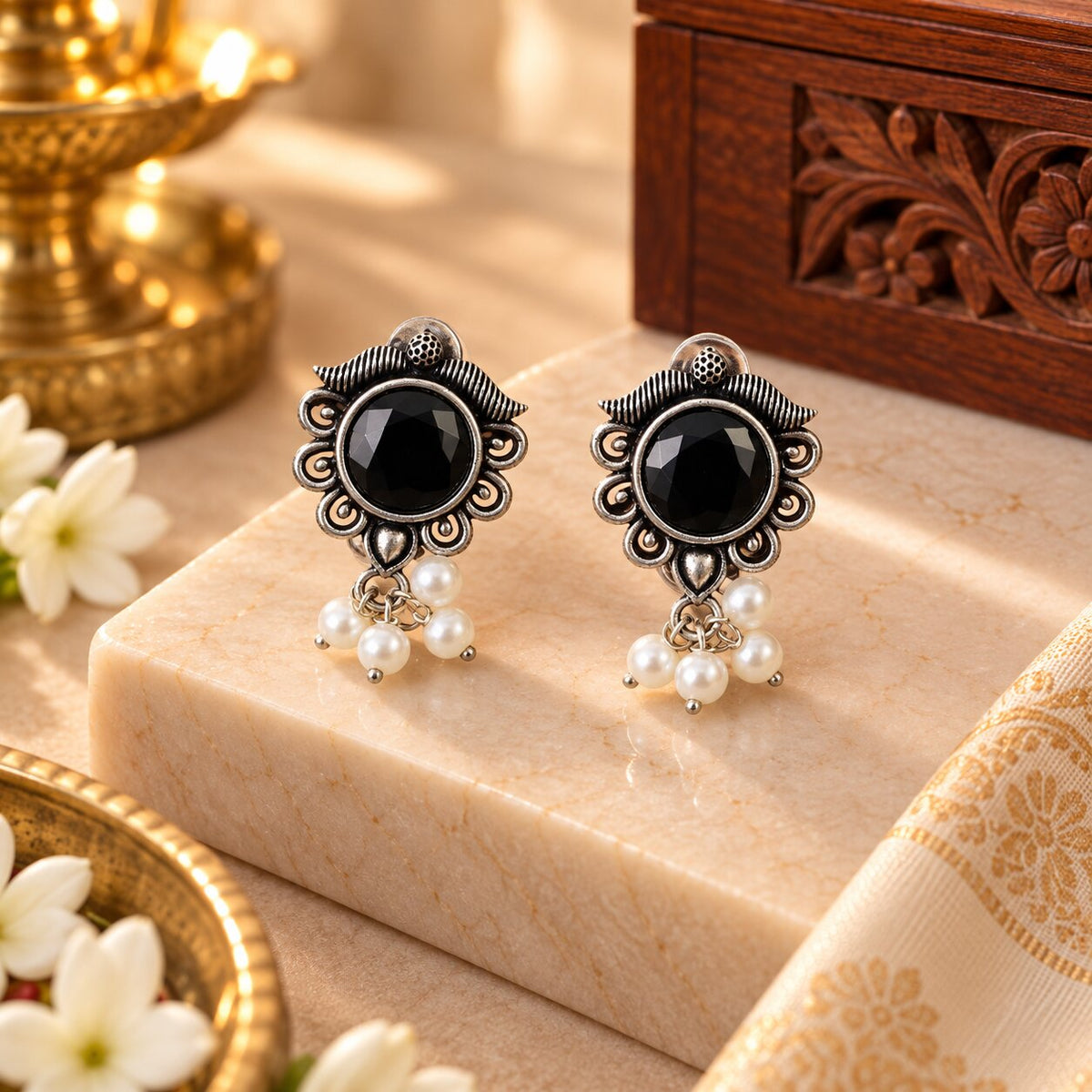 Tara Moti Earrings