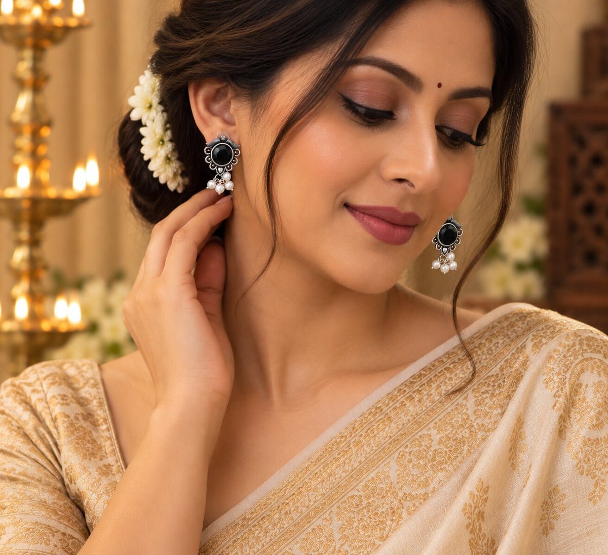 Tara Moti Earrings