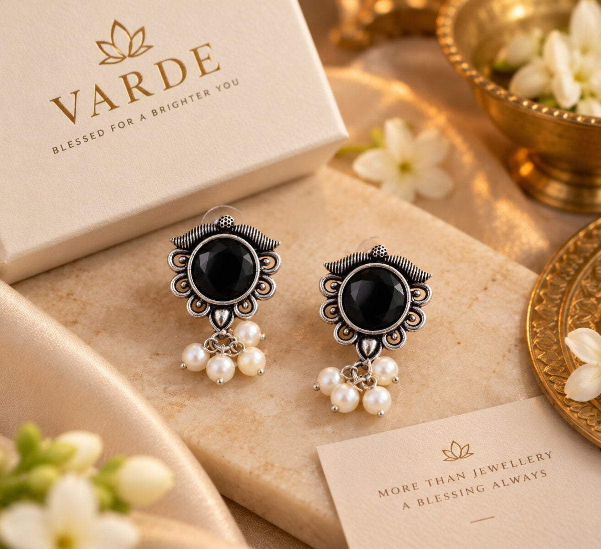 Tara Moti Earrings