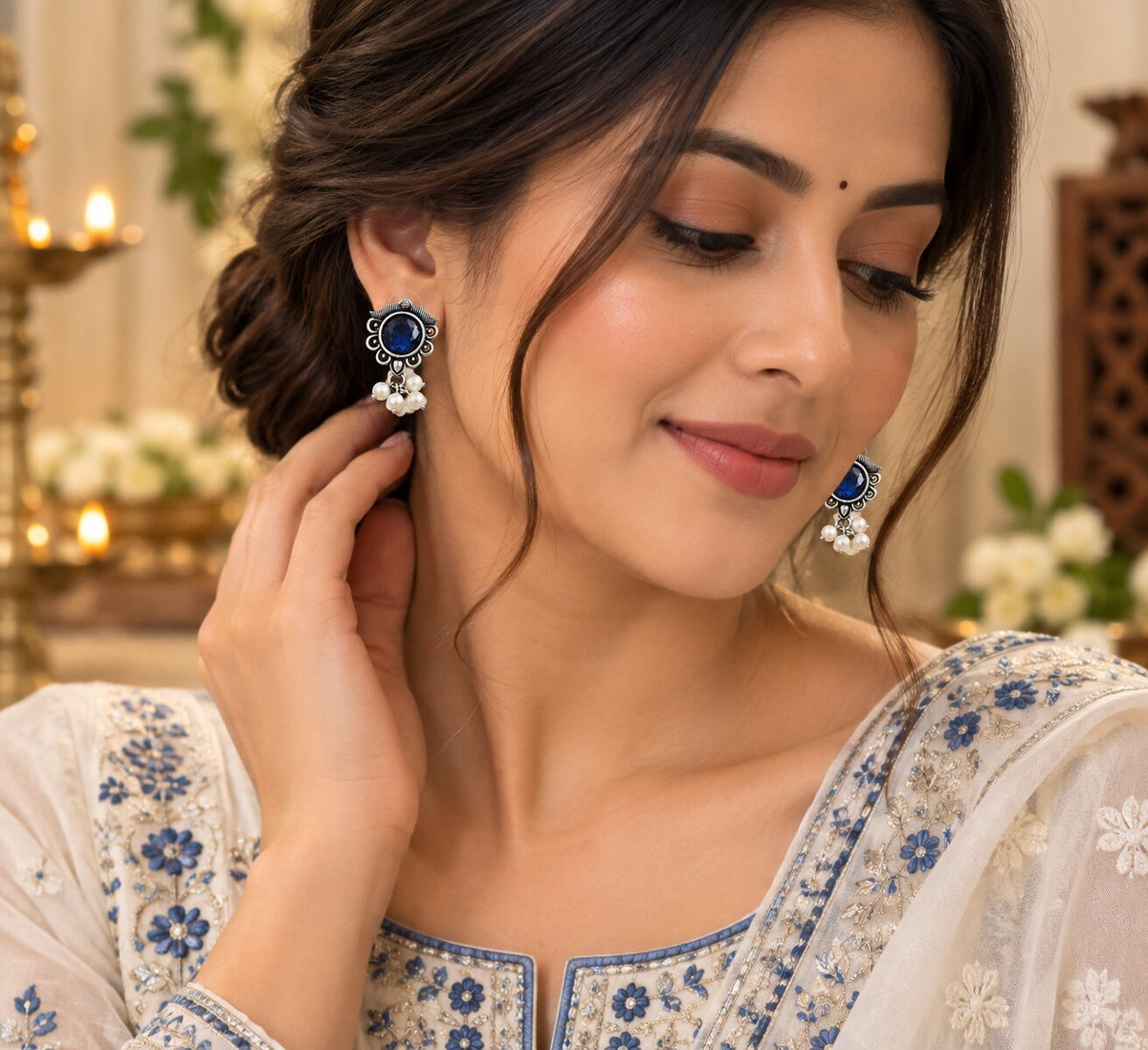 Tara Moti Earrings