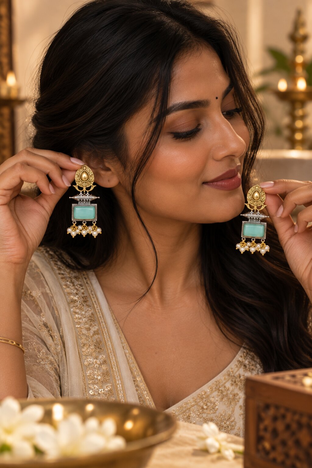 Avantika Moti Earrings