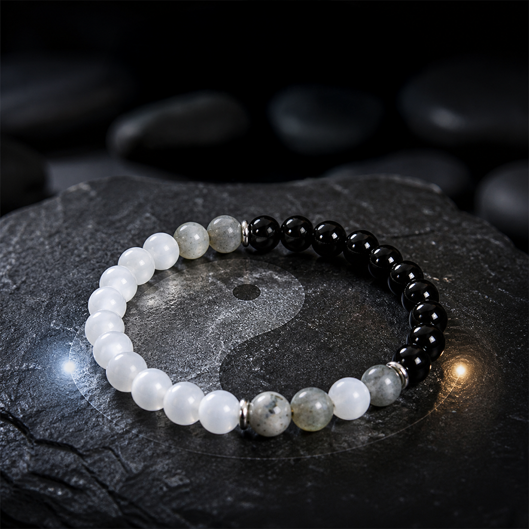 Aura Protection Bracelet — Cat's Eye, Labradorite & Black Onyx